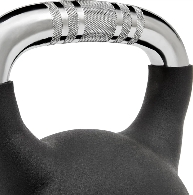 Гиря Adidas Kettlebell 4 кг чугун черная неопреновая с накаткой для лучшего захвата - Фото 4 Гиря Adidas Kettlebell 4 кг чугун черная неопреновая с накаткой для лучшего захвата - изображение 4
