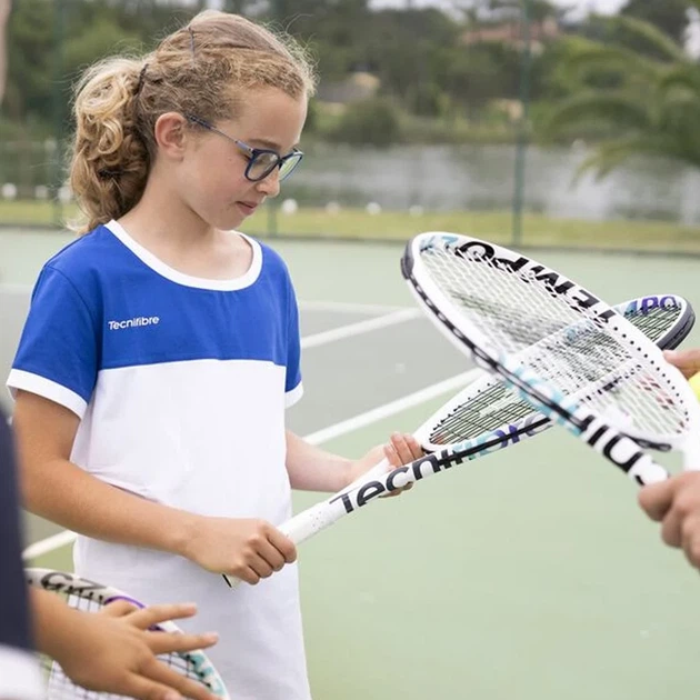 Тенісна ракетка Tecnifibre Tempo 19 алюмінієва для дітей з чохлом біла - зображення 5