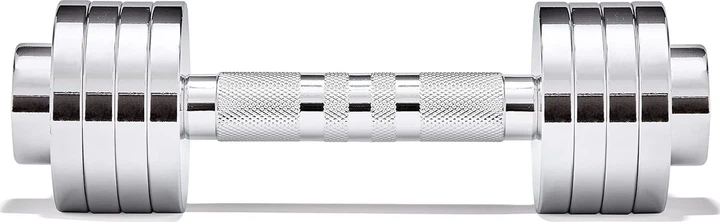 Гантель регульована Adidas Adjustable Chrome Dumbbell 1-5 кг сталь хромована сріблястий - зображення 2