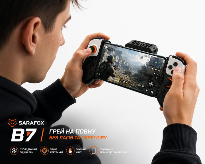 Геймпад беспроводной для телефона Sarafox JK03 Bluetooth Android iPhone для PUBG Mobile - Фото 4 Геймпад беспроводной для телефона Sarafox JK03 Bluetooth Android iPhone для PUBG Mobile - изображение 4