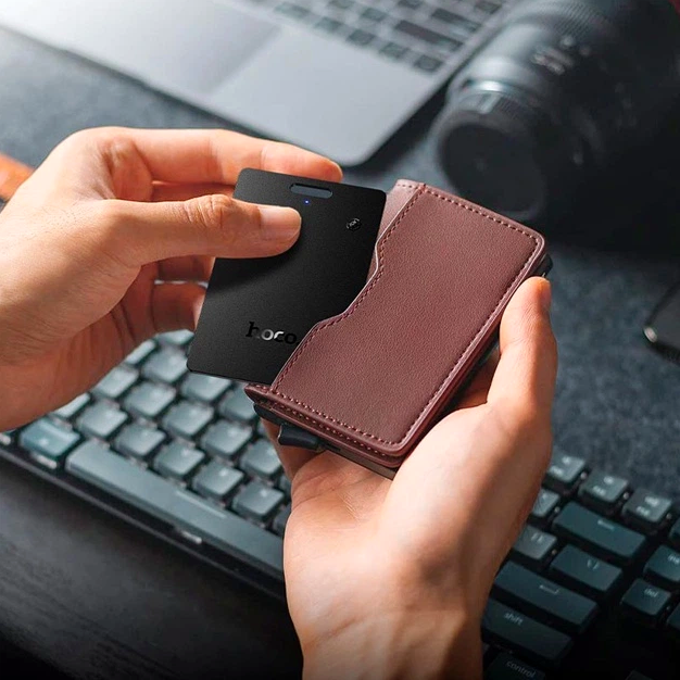 Поисковый трекер Hoco E102 Nida Dual card type антиутечка для iOS черный - изображение 5