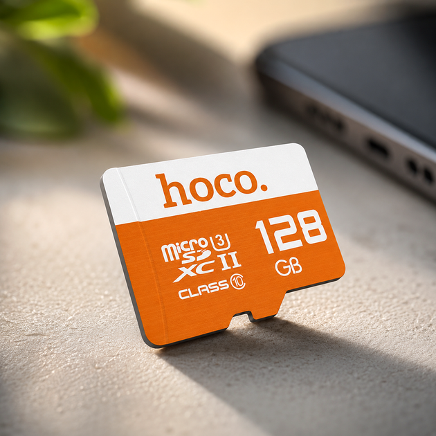 Картка пам'яті Hoco TF microSDHC 128GB клас 10 висока швидкість для екшн-камер і смартфонів Black - зображення 2