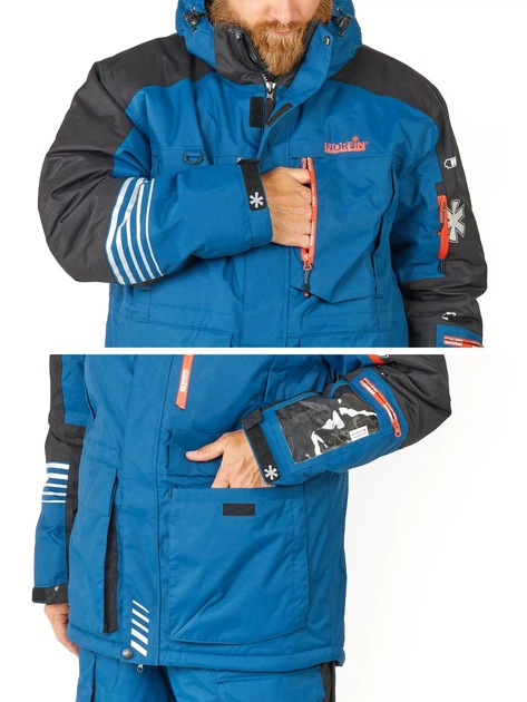 Костюм зимовий Norfin TORNADO PRO 04 XL NORTEX BREATHABLE Синій - Фото 5 Костюм зимовий Norfin TORNADO PRO 04 XL NORTEX BREATHABLE Синій - зображення 5