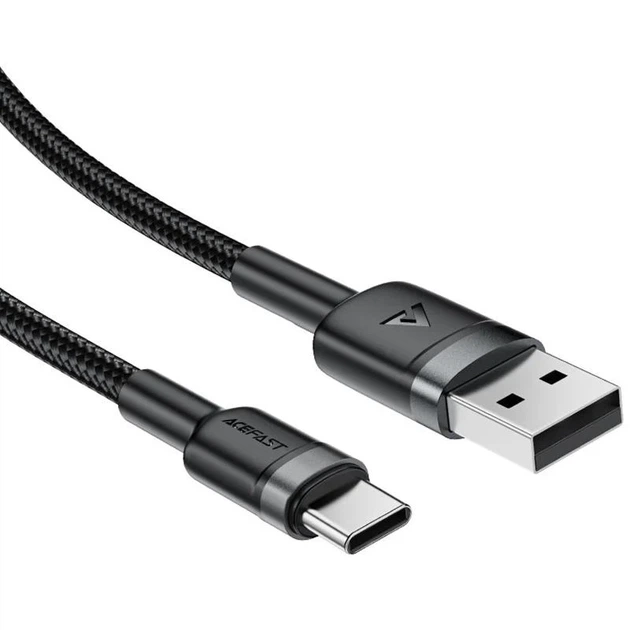 Кабель Acefast C22-04 USB — Type-C 60W 1.2 м чёрный - изображение 3