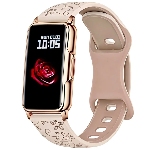 Смарт-годинник Smart Mioband Nano+ Beige Flower, OLED 1,47, 3 ремінці - Фото 1 Смарт-годинник Smart Mioband Nano+ Beige Flower, OLED 1,47, 3 ремінці - зображення 1