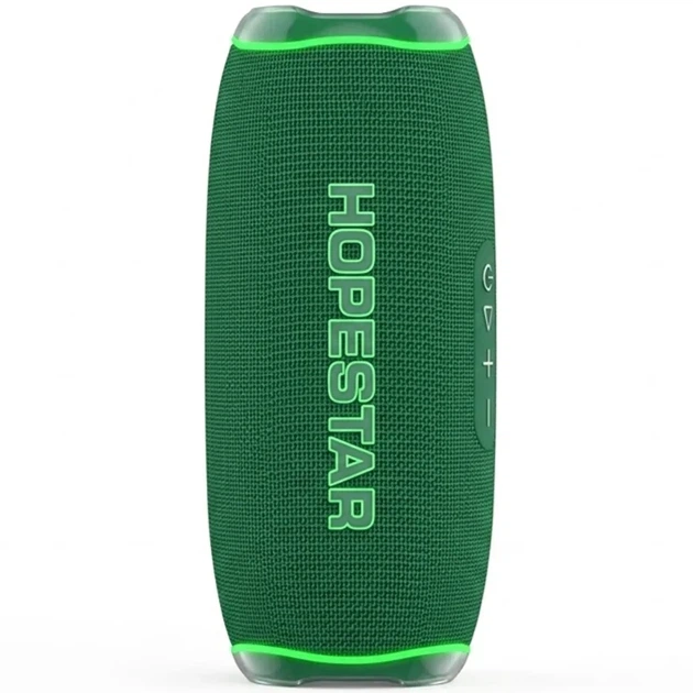Портативна Bluetooth колонка Hopestar P7 Pro 46W стерео з підсвіткою, зелена - Фото 2 Портативна Bluetooth колонка Hopestar P7 Pro 46W стерео з підсвіткою, зелена - зображення 2