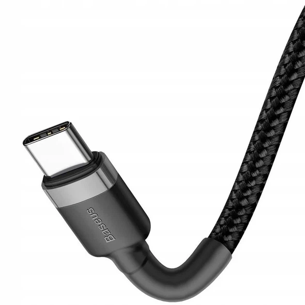 Кабель Baseus Cafule Type-C — Type-C PD 60W 3A 2 м в нейлоновой оплетке - Фото 3 Кабель Baseus Cafule Type-C — Type-C PD 60W 3A 2 м в нейлоновой оплетке - изображение 3