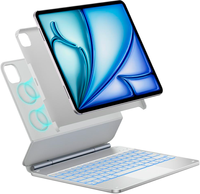 Чохол-клавіатура для планшета Typecase Edge+ для Apple iPad Pro 13" M4 2024/M5 2025 White (6979284780370) - зображення 14