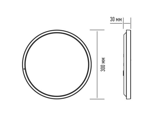 Світильник світлодіодний MAXUS Slim Panel Light 30W 3CCT 3-step Circle Black - зображення 3