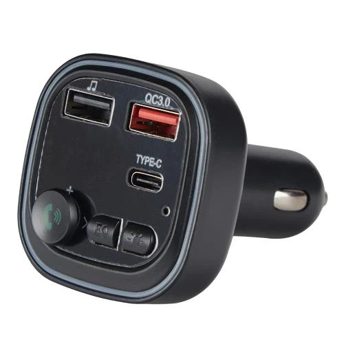 Модулятор FM, VOIN W-3304, 12-24V 2 USB QC3.0, 1 Type C, BT5.0, Hands free - зображення 2