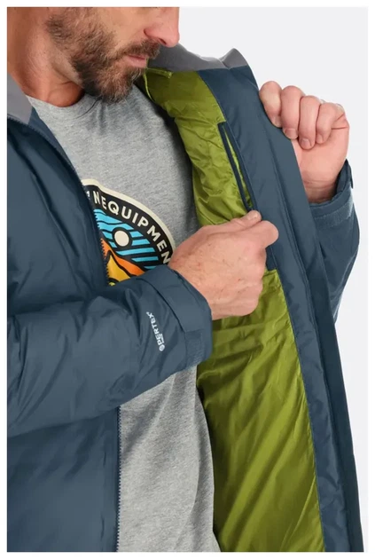 Мембранна чоловіча тепла куртка Rab Valiance Jacket, Black (M) - изображение 9