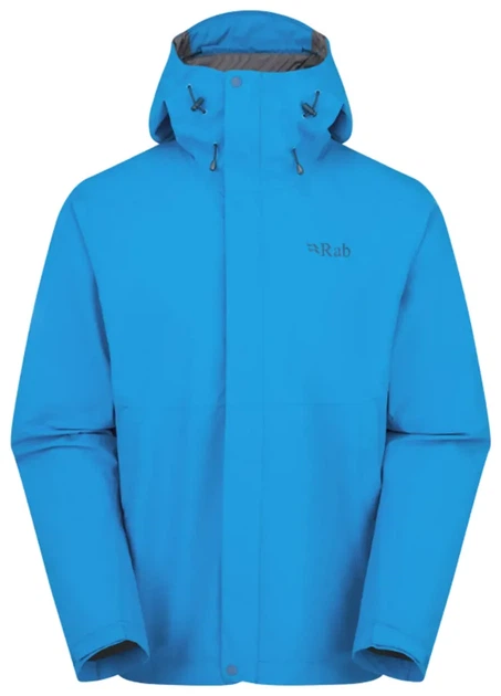 Мембранна куртка чоловіча Rab Downpour Jacket, Maya Blue, M (SHM_RB QWI-06-MYB-MED) - Фото 1 Мембранна куртка чоловіча Rab Downpour Jacket, Maya Blue, M (SHM_RB QWI-06-MYB-MED) - зображення 1