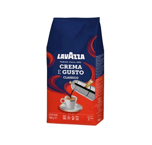 Кава в зернах 1,01 кг Lavazza Crema e Gusto Classico арабіка 30% робуста 70% темного обсмажування міцна зернова кава з гірким шоколадом для еспресо дому офісу - зображення 10