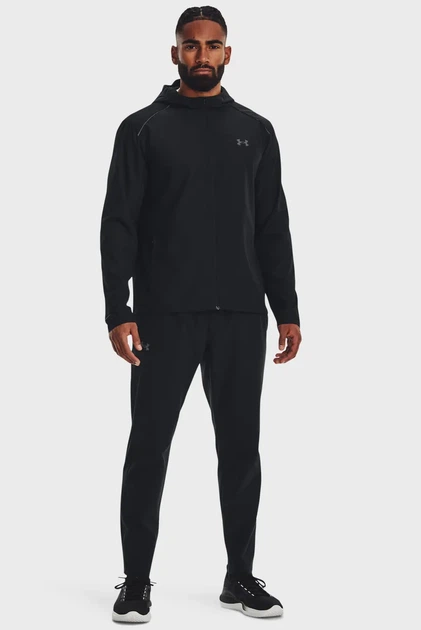 Чоловіча чорна ветровка UA STORM RUN HOODED JACKET Under Armour XL 1376795-001 - зображення 2