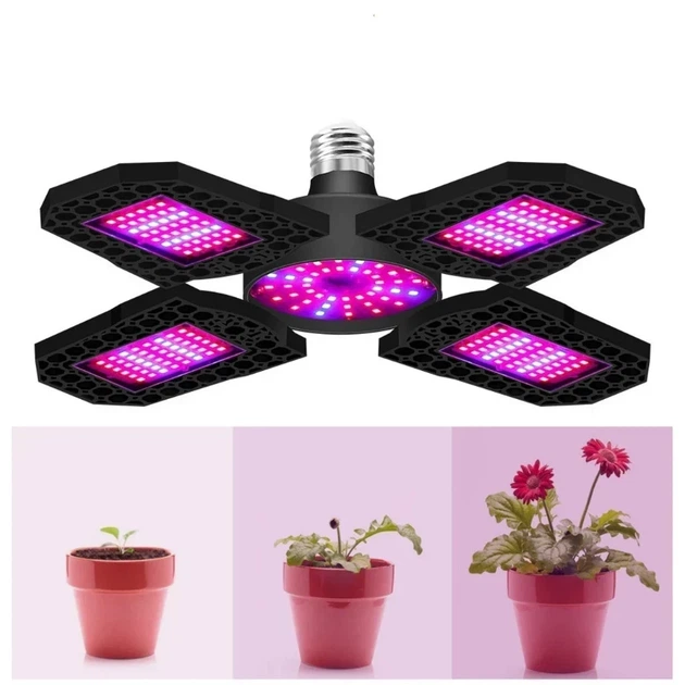 Фитолампа эффективность 150W потребление 12W, в цоколь E27 для растений, 240 диодов полного спектра - изображение 10