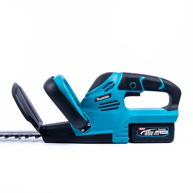 Садовый кусторез Makita DUH523Z аккумуляторный 36 В 5 А·ч ножницы для кустов живой изгороди лезвие 52 см толщина реза 20 мм 2100 об мин триммер для живой ограды с двумя батареями зарядкой защитным щитком кожухом для декоративной стрижки сада - изображение 3