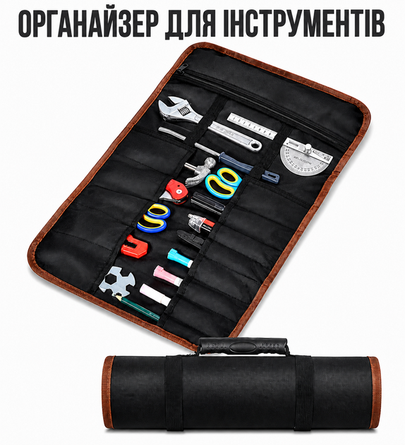Сумка-органайзер для інструментів, сумка для інструменту в авто, органайзер в машину, багатофункціональна сумка TOOL, 14 кишень - Фото 4 Сумка-органайзер для інструментів, сумка для інструменту в авто, органайзер в машину, багатофункціональна сумка TOOL, 14 кишень - изображение 4
