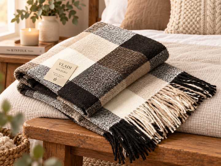 Плед шерстяний ПАЛЕРМО 170х210 (Wool 20% Acrylic 40% Polyester 40%), Pictor_коричневий - зображення 2