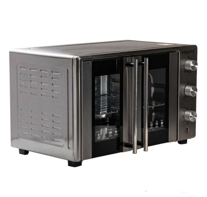 Настольная электродуховка SOKANY SK-10027 50 л 1700 Вт с конвекцией грилем вертелом Мини-печь 100–250°C Духовой шкаф для выпечки пиццы мяса - изображение 11