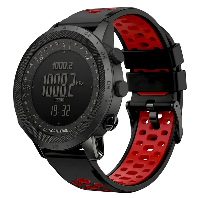 Годинник чоловічий North Edge Desert Flex Red тактичний з компасом 46 мм - Фото 2 Годинник чоловічий North Edge Desert Flex Red тактичний з компасом 46 мм - зображення 2