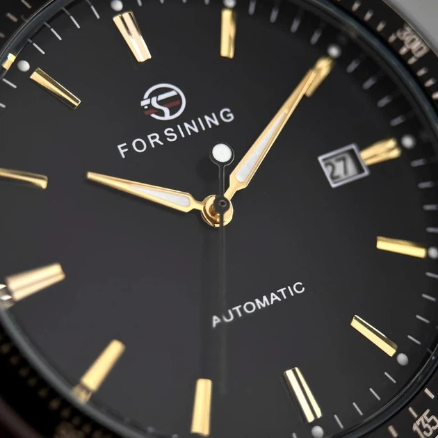 Наручні годинники Forsining 8294 чорнo-золоті сталеві - Фото 7 Наручні годинники Forsining 8294 чорнo-золоті сталеві - зображення 7