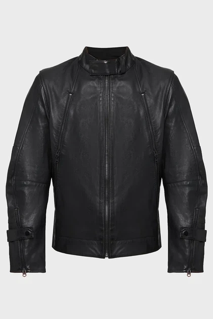 Чоловіча чорна шкіряна куртка Biker G-Star S D27137,B508 - изображение 6