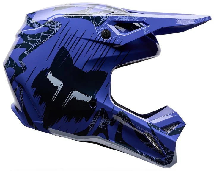 Шлем мотокроссовый Fox V1 Diffuse Purple Dove XL 61-63 см фиолетовый фулфейс ECE 22.06 - изображение 2
