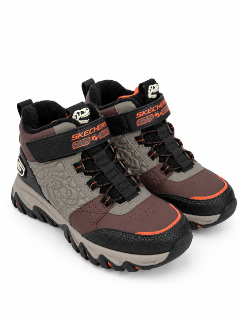 Черевики дитячі Skechers Dino коричневі з чорними вставками з легким утепленням 28,5(18 см) - Фото 8 Черевики дитячі Skechers Dino коричневі з чорними вставками з легким утепленням 28,5(18 см) - зображення 8