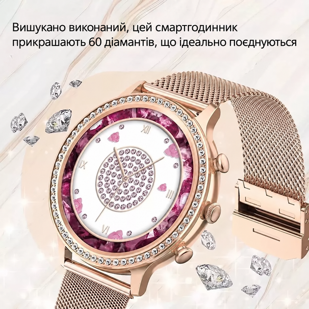 Женские смарт-часы со звонками, водостойкие фитнес-часы для Android и iPhone с пульсометром, SpO₂ и 2 ремешками - Фото 8 Женские смарт-часы со звонками, водостойкие фитнес-часы для Android и iPhone с пульсометром, SpO₂ и 2 ремешками - изображение 8