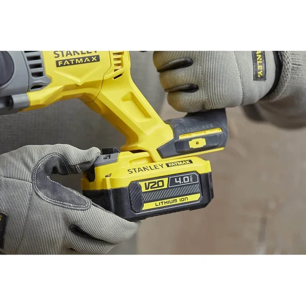 Перфоратор аккумуляторный бесщеточный STANLEY FatMax V20 2.0 Дж 3 режима 2 АКБ 4 А·ч кейс SFMCH900M22-QW - изображение 5