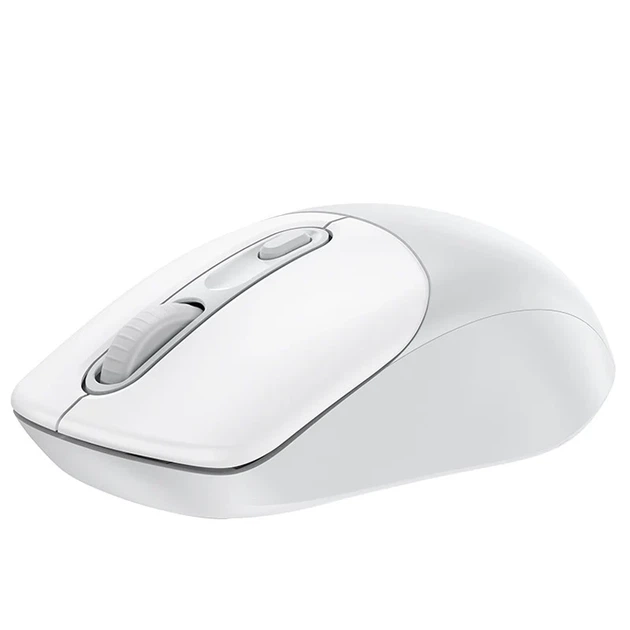 Мышь беспроводная Hoco GM28 2.4G, 1600 DPI, 4 кнопки, бело-серая - изображение 3