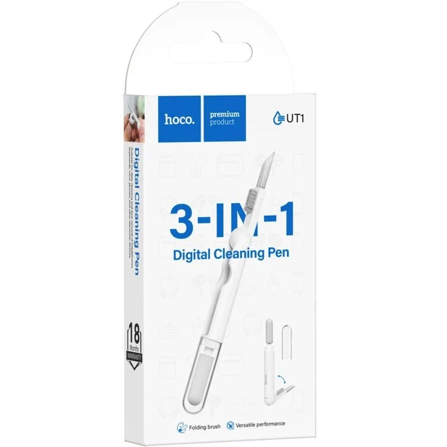 Набор для чистки гаджетов Hoco UT1 Mr. Gadget 3 в 1 белый - изображение 2