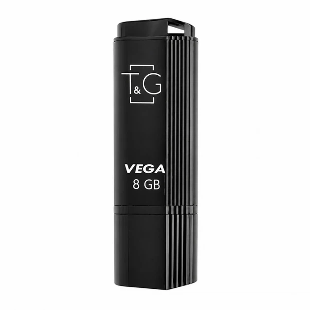 Флешка T&G Vega 8 ГБ USB 2.0 пластиковая с крышкой черная - Фото 1 Флешка T&G Vega 8 ГБ USB 2.0 пластиковая с крышкой черная - изображение 1