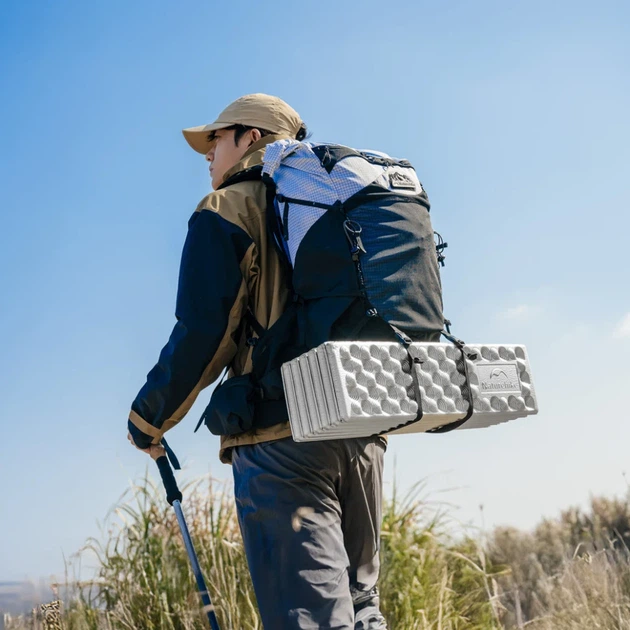Килимок туристичний складаний Naturehike IXPE 185х56х2.3 см з алюмінієвою плівкою жовтий - Фото 4 Килимок туристичний складаний Naturehike IXPE 185х56х2.3 см з алюмінієвою плівкою жовтий - зображення 4