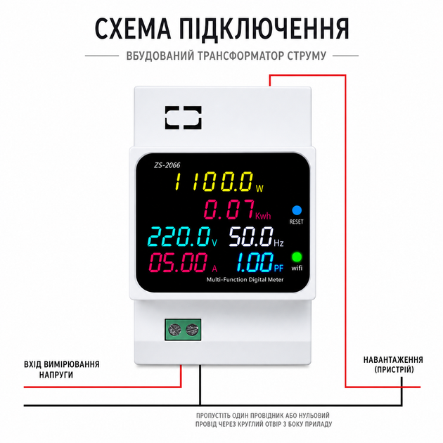 Счетчик ZS-2066 Wi-Fi 100А на DIN-рейку - изображение 4