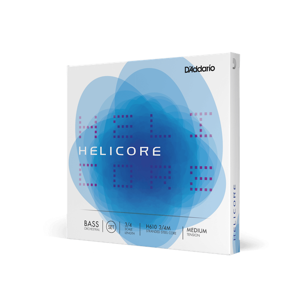 Струни для контрабаса D'Addario HELICORE ORCHESTRAL BASS STRING SET 3/4 Scale Medium Tension - зображення 2
