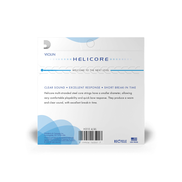 Струни для скрипки D'Addario HELICORE VIOLIN STRING SET 4/4 Scale Light Tension - Фото 3 Струни для скрипки D'Addario HELICORE VIOLIN STRING SET 4/4 Scale Light Tension - зображення 3