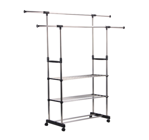Стойка вешалка для одежды 160х80х38 см Colgador doble ajustable / Телескопическая передвижная вешалка - Фото 3 Стойка вешалка для одежды 160х80х38 см Colgador doble ajustable / Телескопическая передвижная вешалка - изображение 3