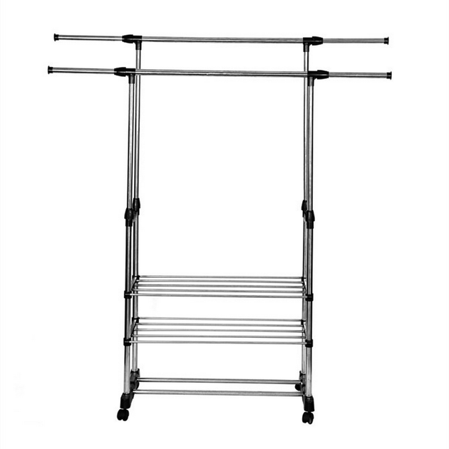 Стойка вешалка для одежды 160х80х38 см Colgador doble ajustable / Телескопическая передвижная вешалка - Фото 4 Стойка вешалка для одежды 160х80х38 см Colgador doble ajustable / Телескопическая передвижная вешалка - изображение 4