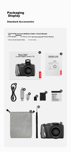 Фотоаппарат Lenovo C35 Black - изображение 5