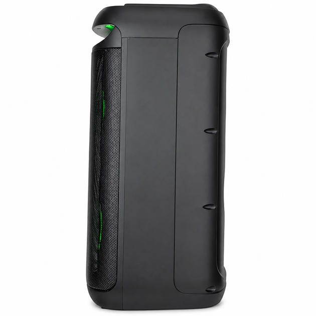 Акумуляторна караоке колонка з 2 мікрофонами 30 Вт 2×6″, Bluetooth, USB, TF, FM, LED, дисплей та пульт ДК - зображення 3
