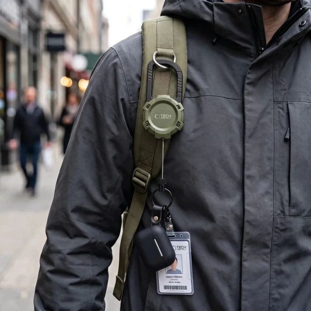 Автодержатель Tech-Protect ATH03 UrbanLoop Anti-Theft Military Green (5906302342624) - изображение 7