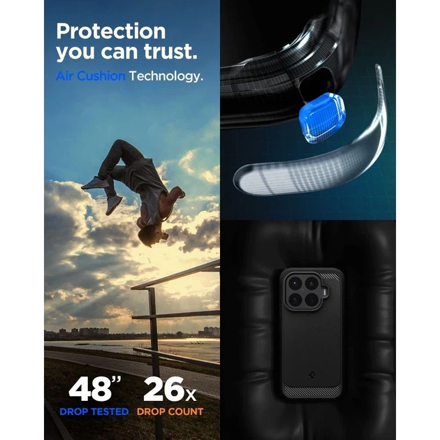 Чехол Spigen Rugged Armor для Xiaomi 17T Pro Black (ACS11869) - Фото 7 Чехол Spigen Rugged Armor для Xiaomi 17T Pro Black (ACS11869) - изображение 7