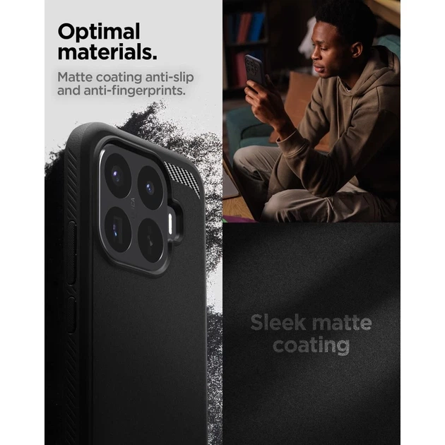 Чехол Spigen Rugged Armor для Xiaomi 17T Pro Black (ACS11869) - Фото 10 Чехол Spigen Rugged Armor для Xiaomi 17T Pro Black (ACS11869) - изображение 10