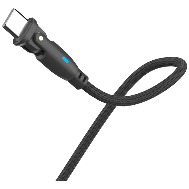 Кабель 3mk Hyper Cable N-Series USB-C / USB-C 1m PD 3.0 QC 3.0 20V/5A 100W Black (5903108758222) - Фото 3 Кабель 3mk Hyper Cable N-Series USB-C / USB-C 1m PD 3.0 QC 3.0 20V/5A 100W Black (5903108758222) - изображение 3