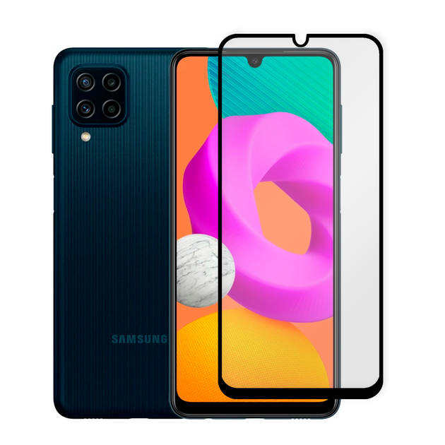 Защитное стекло для телефона Samsung Galaxy M22 4G (SM-M225F) противоударное полноэкранное черное (с олеофобным покрытием) - Фото 1 Защитное стекло для телефона Samsung Galaxy M22 4G (SM-M225F) противоударное полноэкранное черное (с олеофобным покрытием) - изображение 1