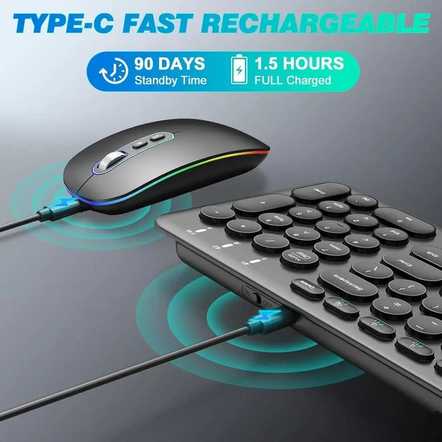 Бездротовий комплект клавіатури та миші Cimetech (Dual Mode, BT 5.1 + 2.4G) - зображення 2