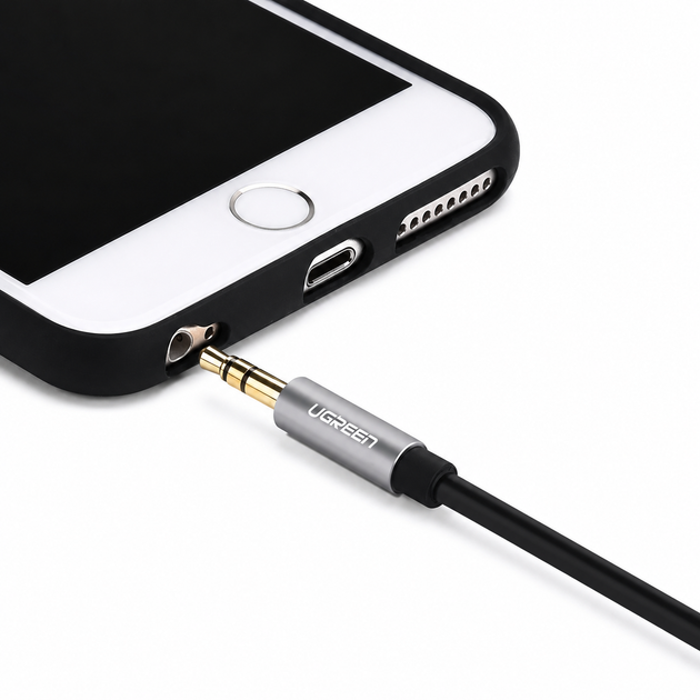 Аудіокабель UGREEN AV119 3.5mm Male to 3.5mm Male Cable 3m Black - Фото 4 Аудіокабель UGREEN AV119 3.5mm Male to 3.5mm Male Cable 3m Black - зображення 4