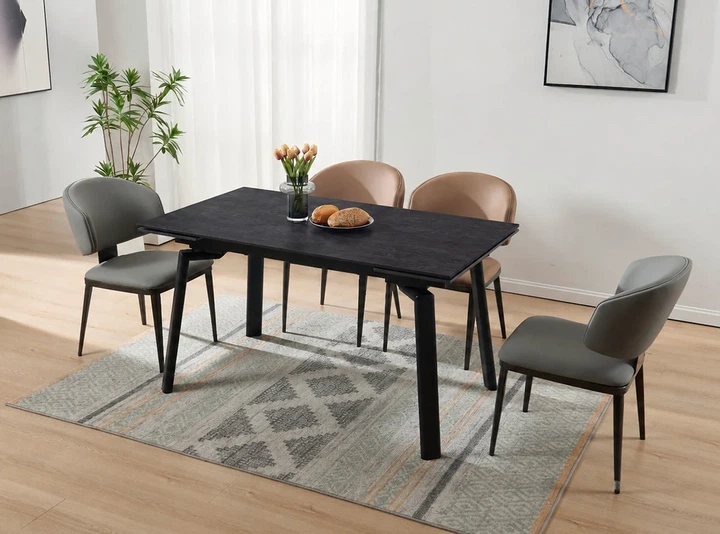 Стол раскладной ProDobro BELFORD CERAMIC 140(200)*80 черный орех - изображение 4