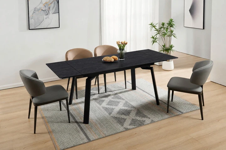 Стол раскладной ProDobro BELFORD CERAMIC 140(200)*80 черный орех - изображение 5